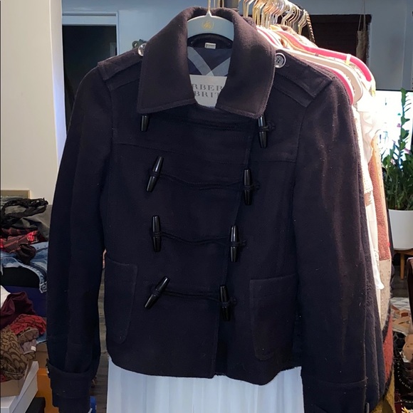 Burberry Brit navy blue wool coat size 4